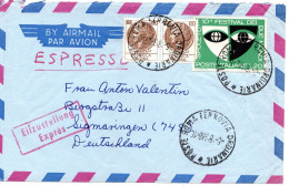 78864 - Italien - 1968 - 2@100L Siracusa MiF A LpEilBf ROMA -> FRANKFURT -> STUTTGART -> SIGMARINGEN (Westdeutschland) - 1961-70: Poststempel