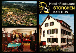 73904330 Kandern Fliegeraufnahme Hotel Restaurant Storchen Gaststube - Kandern