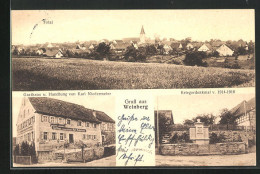 AK Weinberg, Gasthaus U. Handlung V. Karl Niedermeier, Kriegerdenkmal  - Sonstige & Ohne Zuordnung