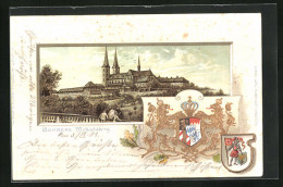 Passepartout-Lithographie Bamberg, Kloster Auf Dem Michaelsberg, Wappen  - Autres & Non Classés
