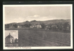 AK Kornbach /Fichtelgebirge, Schulhaus, Panorama Des Ortes  - Sonstige & Ohne Zuordnung