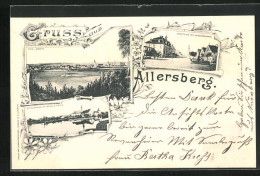 AK Allersberg, Marktplatz Mit Kriegerdenkmal, Spitalweiher Mit Kirche  - Allersberg