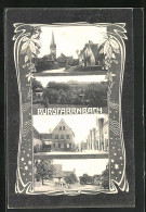AK Burgfarrnbach, Strassenpartie Im Ort, Blick Zur Kirche  - Other & Unclassified