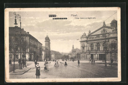 AK Pilsen, Grosser Platz Zur Synagoge  - Repubblica Ceca