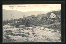 AK Krochwitz, Erdrutsch 1914, Die Abgerutschte Gemeindestrasse  - Tchéquie