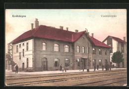 AK Gyekenyes, Vasutallomas, Bahnhof  - Hungary