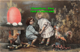 R414798 Easter Greetings. Children. Chicken And Eggs. Series. 1556 - Wereld