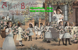 R414810 A Happy Birthday. Children With Flowers. The Carlton Publishing. Series. - Wereld