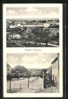 AK Postelberg, Ferbenz, Strassenpartie Im Ort, Blick über Die Dächer Vom Ort  - Tchéquie