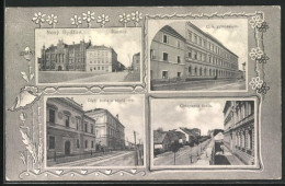 AK Novy Bydzov, Chlapecka Skola, C. K. Gymnasium, Divci Skola A Sirotcinec  - Tchéquie