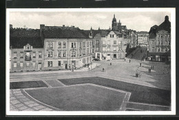 AK Königgrätz / Hradec Kralove, Grosser Platz Im Stadtkern  - Repubblica Ceca