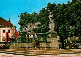 72758346 Klagenfurt Woerthersee Lindwurmbrunnen Neuer Platz  Klagenfurt - Sonstige & Ohne Zuordnung