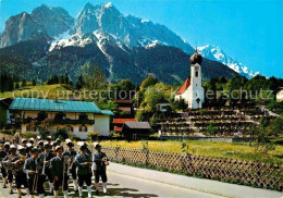 72757383 Grainau Zugspitzdorf Pfarrkirche Waxensteinklamm Musikkapelle Grainau - Sonstige & Ohne Zuordnung