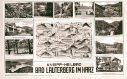 72757290 Bad Lauterberg Kneipp Heilbad Und Umgebung Landkarte Bad Lauterberg - Bad Lauterberg