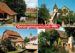 72756262 Georgensgmuend Wasserrad St. Georgskirche Marktplatz Mit Fachwerkhaus S - Sonstige & Ohne Zuordnung