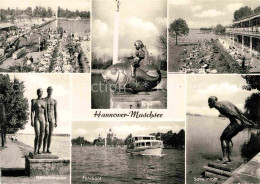 72755220 Hannover Maschsee Gaststaette Putte Strandbad Schwimmer Menschenpaar St - Hannover