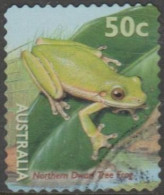 AUSTRALIA - DIE-CUT-USED 1999 50c Small Pond - Northern Dwarf Tree Frog - Usados