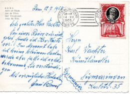 78873 - Vatikan - 1955 - 35L Bauwerk EF A AnsKte CITTA DEL VATICANO -> Westdeutschland - Lettres & Documents