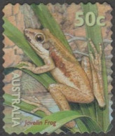 AUSTRALIA - DIE-CUT-USED 1999 50c Small Pond - Javelin Frog - Usados