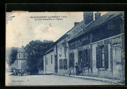 CPA Blaincourt-lès-Précy, Le Café Fenaille Et L`Eglise  - Other & Unclassified