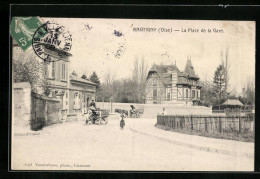 CPA Rantigny, La Place De La Gare  - Rantigny