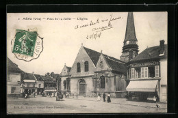 CPA Méru, Place Du 14 Juillet, L`Eglise  - Autres & Non Classés