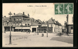 CPA Méru, Place Du Marché  - Autres & Non Classés