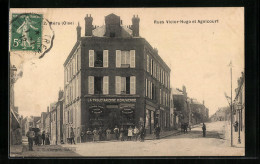 CPA Méru, Rues Victor-Hugo Et Agnicourt  - Autres & Non Classés