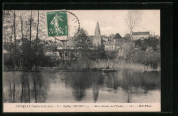 CPA Courcay, Eglise, Rive Droite De L`Indre  - Other & Unclassified