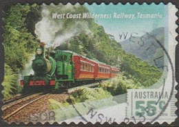 AUSTRALIA - DIE-CUT-USED 2010 55c Australian Railway Journeys - Tasmanian Tourist Train - Gebruikt