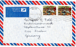 78877 - Südafrika - 1992 - 2@35c Poststeine UITENHAGE -> Deutschland - Post