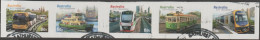 AUSTRALIA - DIE-CUT-USED 2012 $3.00 Capital City Transport - Strip Of Five Backing Attached - Used Stamps