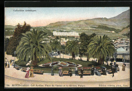 AK Monte Carlo, Les Jardins, Place Du Casino Et Le Riviera Palace  - Altri & Non Classificati