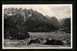 Cartolina Dobbiaco, Pusteria, Talpanorama Mit Der Ortschaft Gegen Die Berge  - Andere & Zonder Classificatie