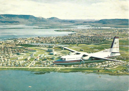 Ref ( 20695  )   Fokker Friendship Aircraft Over Reykjavik - IJsland