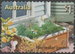 AUSTRALIA - DIE-CUT-USED 2019 $1.00 Stamp Collecting Month- In The Garden - Rainwater Garden - Oblitérés