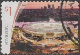 AUSTRALIA - DIE-CUT-USED 2019 $1.00 Sports Stadiums - Optus Stadium, Western Australia - Gebraucht