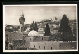 AK Jerusalem, Nazareth, Blick Hinauf Zur Kirche Auf Dem Berg  - Palästina