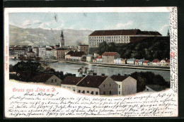 AK Linz A. D. Donau, Blick über Die Donau Auf Die Stadt  - Autres & Non Classés