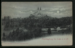 Mondschein-AK Linz A. D. Donau, Blick Auf Den Pöstlingberg  - Sonstige & Ohne Zuordnung