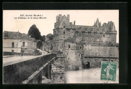 CPA Durtal, Le Chateau Et Le Vieux Moulin  - Durtal