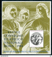 Foglietto Erinnofilo Convegno Filatelico Nazionale Di Roma 1984 - Andere & Zonder Classificatie