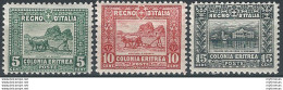 1928-29 Eritrea Soggetti Africani 3v. MNH Sassone N. 129/31 - Altri & Non Classificati