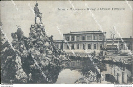 Bc188 Cartolina Parma Citta' Monumento A Bottego E Stazione - Parma