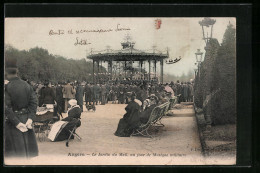 CPA Angers, Le Jardin Du Mail, Un Jour De Musique Militaire  - Angers