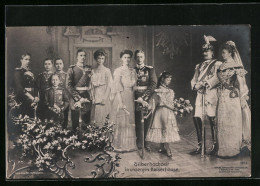 AK Kaiserin Auguste Victoria Königin Von Preussen, Gemeinsam Mit Dem Kaiser Und Den Kindern Zur Silberhochzeit  - Royal Families