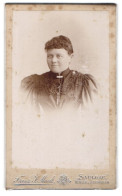 Fotografie Franz F. Mock, Saulgau, Bürgerliche Dame Im Bestickten Kleid  - Anonymous Persons