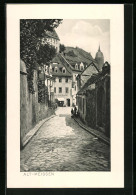 AK Alt-Meissen, Blick Von Der Leinewebergasse Zur Bäckerei Udo Rossberg  - Meissen