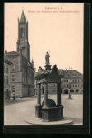 AK Kamenz I. S., Markt Mit Rathaus Und Andreasbrunnen  - Kamenz