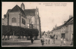 CPA Essonnes, La Place De L'Église  - Sonstige & Ohne Zuordnung